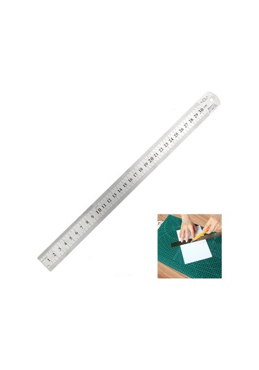 İpekbazaar Çelik Cetvel 30 CM - 50 CM Gri