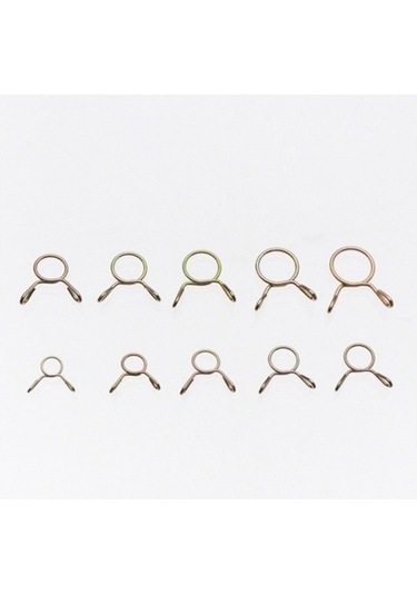 Trendooze 100 Adet Çinko Kaplama Hortum Kelepçesi, Yay Klips, Dişli Yakıt Hattı Kelepçesi 0546 Diğer