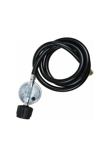 Yunboo Bbq Mangal Ocakları İçin Düşük Basınç Regülatörü - 1.5m Pvc Hortumu İle Güvenli Gaz Bağlantısı Ve Akış Koruması Siyah