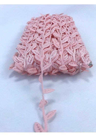 FdayAksesuar Dekoratif Şerit Aksesuar Tek Yaprak Pembe Saten Dekoratif Şerit FRDY9483