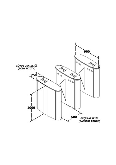 T300 Hg 20 Hızlı Geçiş Turnikesi Single