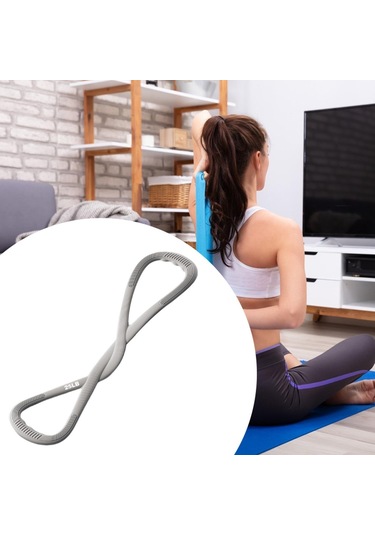 Suntek 8 Saplı Direnç Bandı Taşınabilir Egzersiz Antrenman Gri 25 Lbs