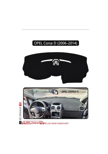 Opel Corsa D 2006-2014 Torpido Koruma Halısı Siyah Kenar