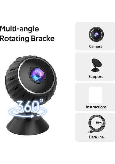 Lemestar X10 Akıllı Gönüllü Kamerası: 110 Derece Geniş Açı, Gece Görüşü, 1080p/720p Ayarlanabilir, Wi-fi Ve Cam365 Uygulaması İle Kontrol