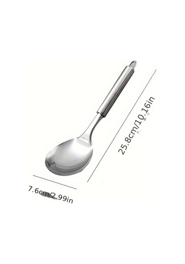 Tcherchi 1 Set Modern Yapışmaz Alet Seti- Spatula Ve Kaşık İçerir - Güvenli Ve Yıkanabilir Pişirme Aletleri Gümüş