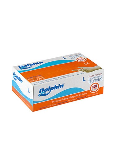 Dolphin Lateks Pudrasız Eldiven Beyaz 100'lü