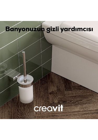 Creavit BR20216 Joyful Tuvalet Fırçalığı Cam - Duvardan