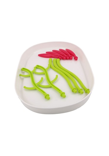 Sones Bobei Fil Taşınabilir Ayrılabilir Ağaç Bebek Şişesi Boşaltma Rafı Temizleme Kurutma Makinesi Bebek Süt Kupası Emzik Tutucu Rastgele Renk Teslimatı