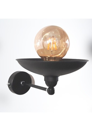 Siyah Metal Aplik e 27 Duy normal Duy Siyah