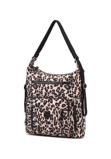 Hem Sırt Hem De Omuz Kadın Çantası Smart Bags 1205 Leopard Kahverengi