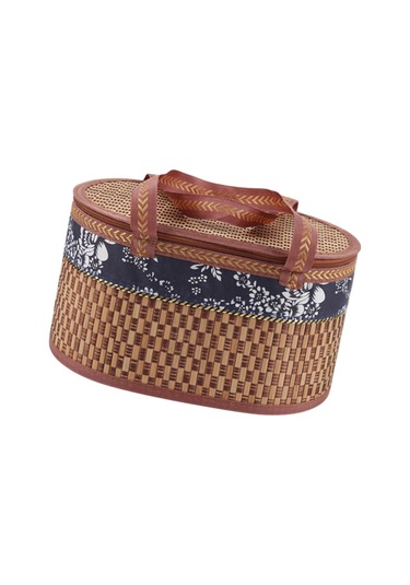 Homyl Katlanabilir Dokuma Gıda Saklama Sepeti Kahverengi