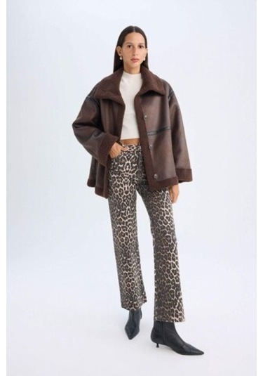 DeFacto Relax Fit Polo Yaka Mont Düğmeli Cepli Mevsimlik Pelüş Astarlı D3994AX24WNBN495