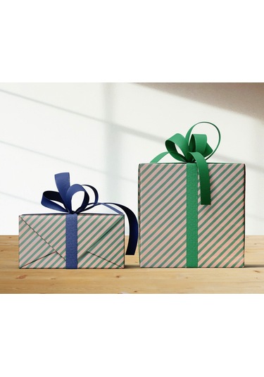 Yeşil Verev Kraft Ambalaj Kağıdı Seti 10 Rulo Kağıt 70x100 Cm