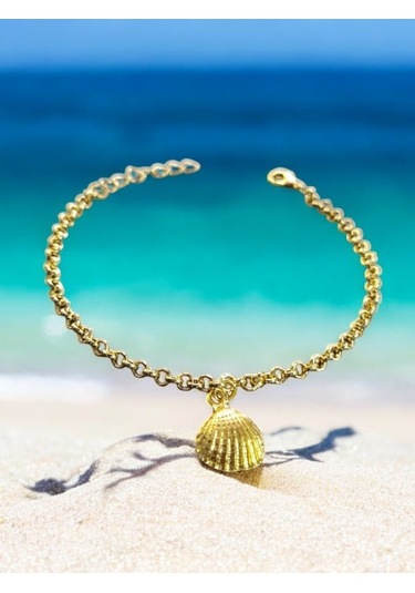 İstiridye Çelik Bayan Bileklik Gold