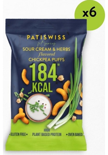 Ekşi Krema ve Baharat Aromalı Nohut Cips Seti 6 Adet