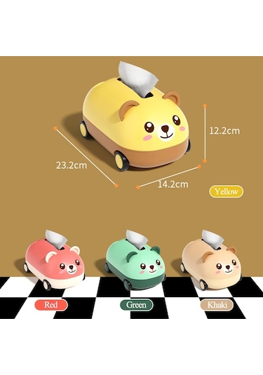 Haki-karikatür Doku Kutusu Banyo Tuvalet Kağıdı Tutucu Mutfak Peçete Saklama Kutusu Masaüstü Bebek Mendil El Havlusu Dispenseri Konteyner