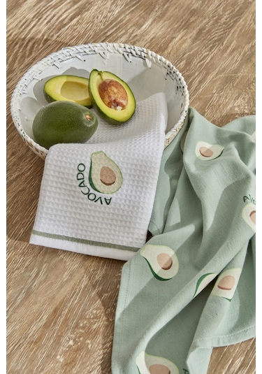 Karaca Home Avocado %100 Pamuk Mutfak Havlusu 2 Parça Yeşil - 200.22.11.0067