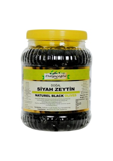 Dalgıçoğlu Siyah Zeytin Az Tuzlu Sert İri Etli Jumbo Lüx 1450 G