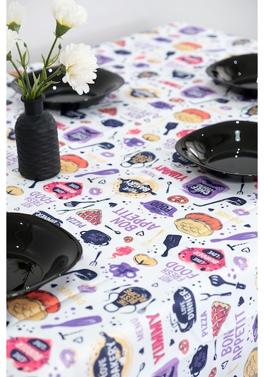 Sufre Sıvı Geçirmez Masa Örtüsü Sofra Bezi Sofra Örtüsü Piknik Örtüsü Lila