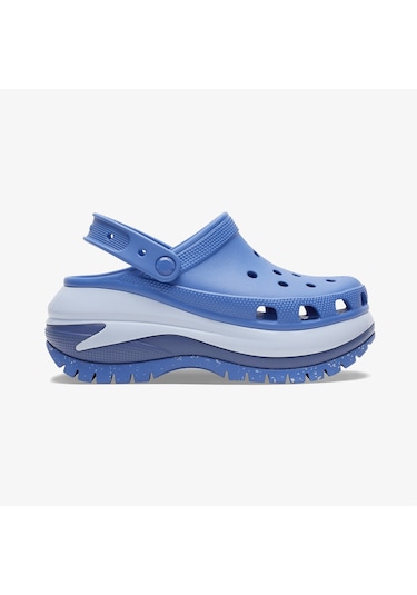 Crocs Classic Mega Crush Kadın Mavi Terlik Düz 207988 Mavi