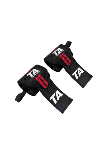 Torq Athletics Pro Wrist Wraps 2'li - Siyah Kırmızı Siyah - Kırmızı