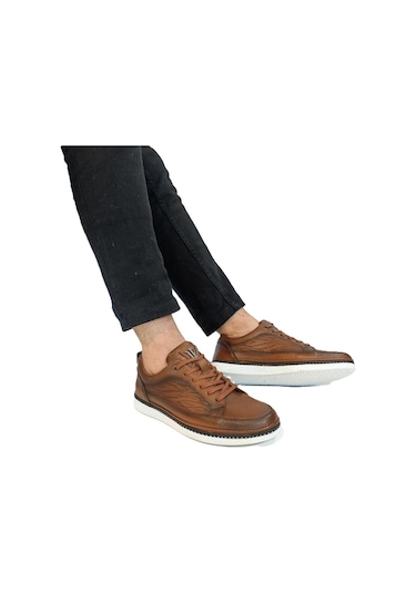 Voyager M012 Taba Hakiki Yumuşak Deri Erkek Ayakkabı Taba