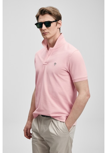 Lufian Laon Smart Erkek Polo Tişört Pembe Pembe 111040230100800