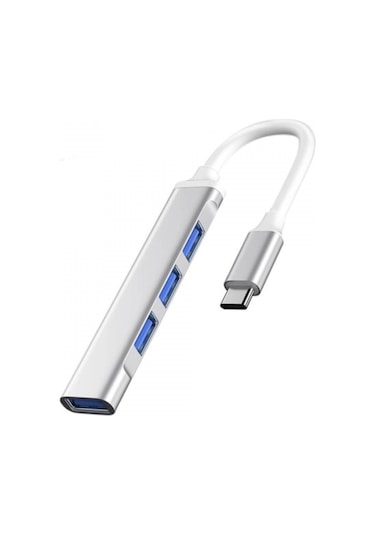 Type-c To Usb Hub 4 Port Metal Usb Çoğaltıcı Macbook Uyumlu Usb