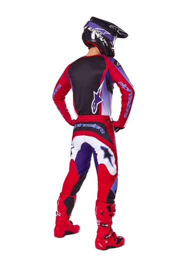 Alpinestars Fluid Wurx Kros Motosiklet Pantolonu Mavi Kırmızı