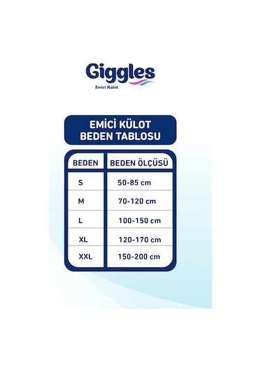 Giggles Yetişkin Emici Külot Hasta Bezi Medium 1 Paket 9 Adet M
