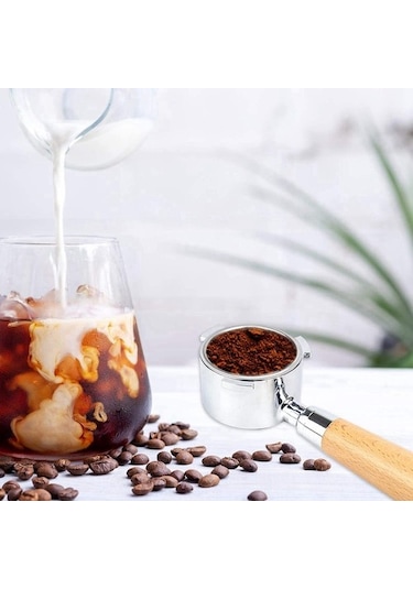 Metabagua Delonghi Ec680 / Ec685 Için 51mm Kahve Dipsiz Filtre, Çıkarılabilir Y3fbw5 Silver