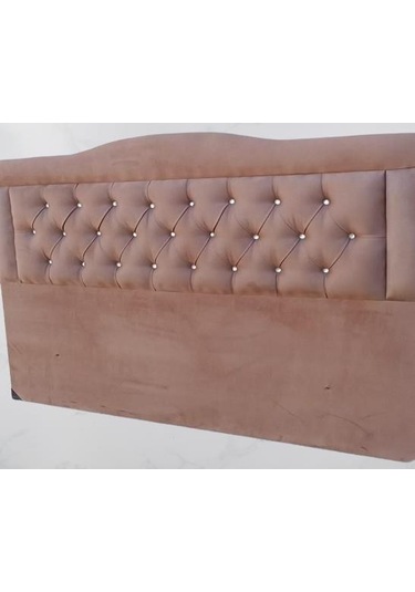 Dk 150'lık Tay Tüyü Tarçın Kumaş Dolgun Kapitone El Yapımı Çift Kişilik Başlık