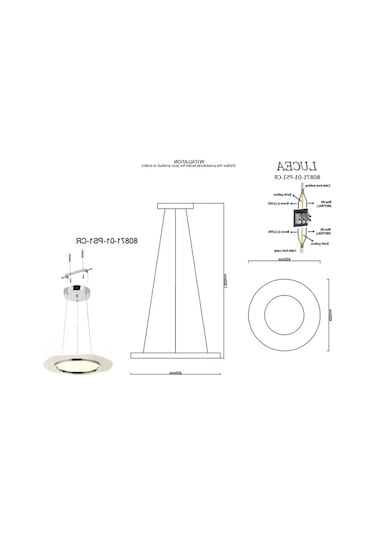Küçük Boy Ledli Avize - Modern Aydınlatma 01G Taba