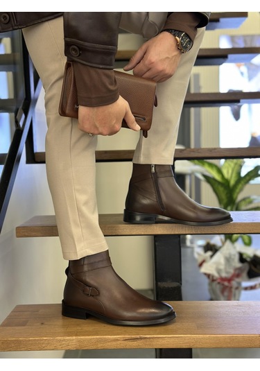 Lfr-p8001 Derı Merdane Deri Bot Kahve Kahve Kahverengi