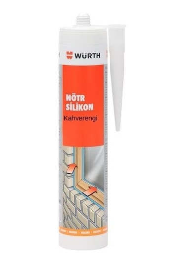 Würth Nötr Silikon Kahverengi 310ml Uv Dayanımlı, Kokusuz, Elastik Sızdırmazlık