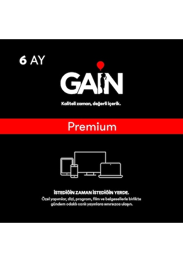 Gain Premium 6 Aylık Üyelik (528970729)