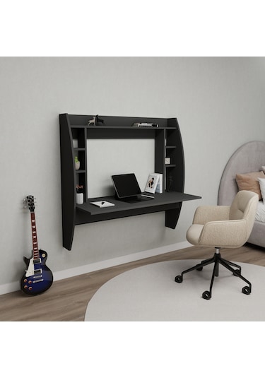 Arnetti Buğlem Duvara Monte Çalışma Bilgisayar Masası Antrasit