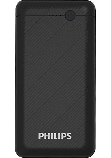 Philips Dlp1720 Cb 20.000 Mah 2xusb Port Çıkış Type-c Micro-usb Powerbank Hızlı Şarj Slim Siyah