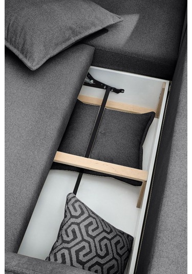 Puffy Sandıklı Köşe Koltuk Antrasit Sol Köşe Antrasit