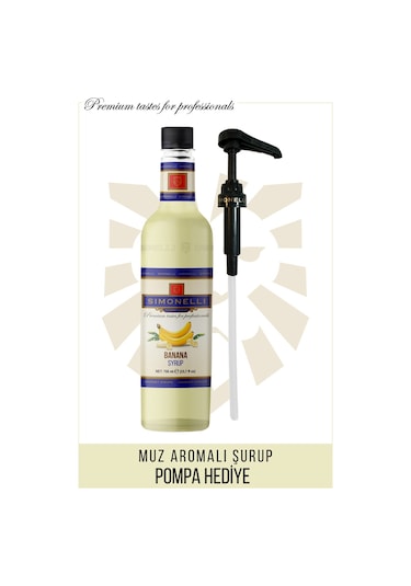 Simonelli Muz Kahve Şurubu 700 ML + Pompa