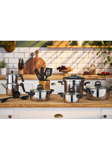 Emsan Wedding 16 Parça Çelik Tencere Seti