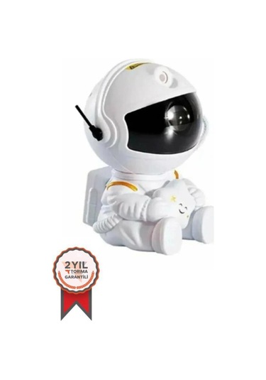 Torima Lw-6 Mini Beyaz Yıldız Projektör Astronot Işıklı Galaksi Samanyolu Projektör Gece Lambası Beyaz