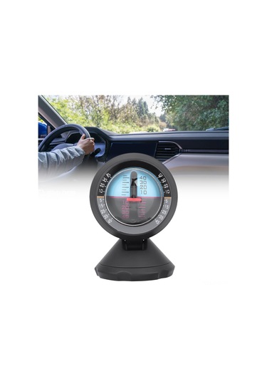 Moveevo Araç Eğim Ölçer - Yüksek Hassasiyetli Yol Durumu Tespit Cihazı, Abs Malzeme, Siyah, İç Dekor Ve Sürüş Güvenliği İçin