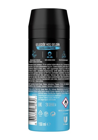 Axe Ice Chill Erkek Sprey Deodorant 3 x 150 ML