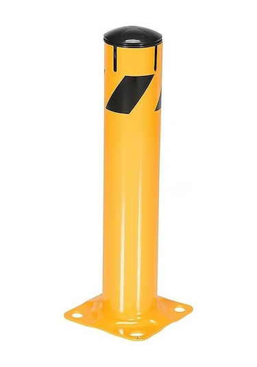 Demir Dubalar Trafik Dubası Sabit Otopark Direği Metal Delinatör Bariyeri 50 Cm Gri