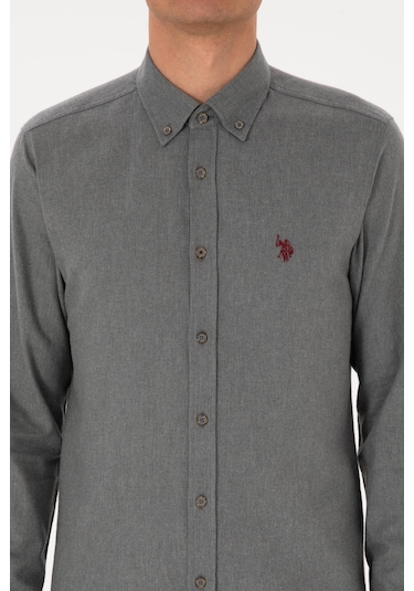 U.s. Polo Assn. Erkek Gri Gömlek Basic 50316721-vr024 Gri