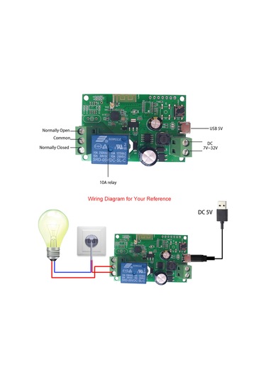 Teltree Akıllı Wifi Anahtarı Modülü - Ewelink Uyumlu, Google Home/alexa Destekli, Zamanlayıcılı Motor Ve Kapı Kontrolü 1-gang