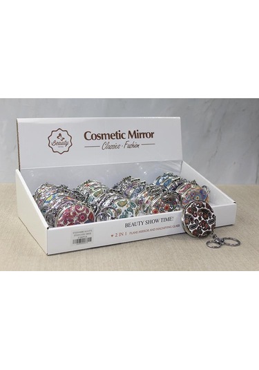 Taşlı El Aynası Anahtarlık Alk3773 Renkli