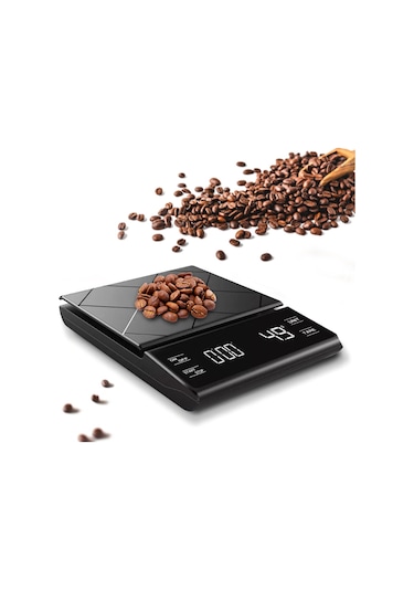 6012 Dijital Lcd Ekran Timer Fonksiyonlu Mutfak Ölçeği 0.3-3000g
