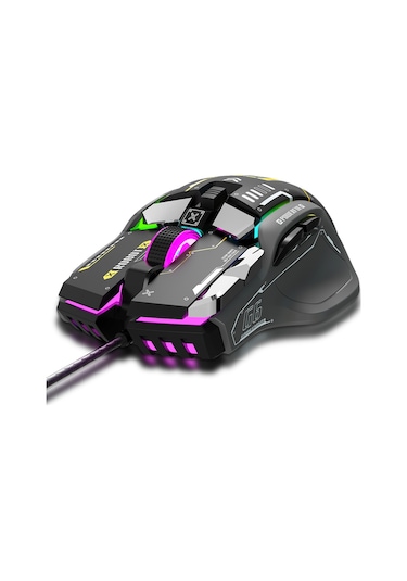 Reedark G6 Rgb 12 Tuşlu Mekanik Mouse Kablolu Oyun Mouse Ergonomik Tasarım 10 Tuşlu Makro Programlanabilir Ayar